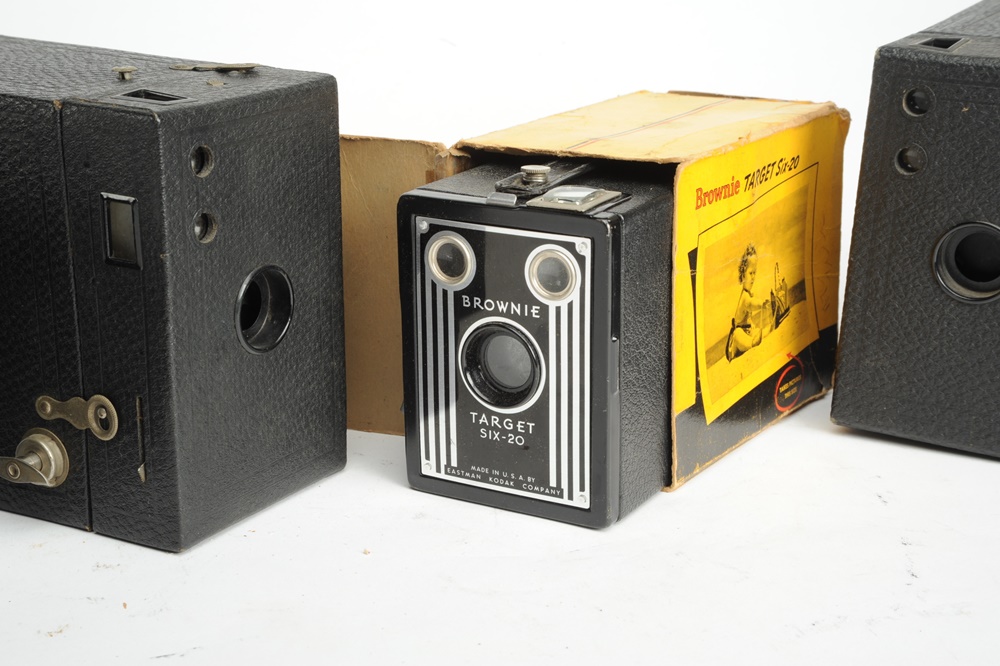 Four Vintage Kodak Box Cameras
