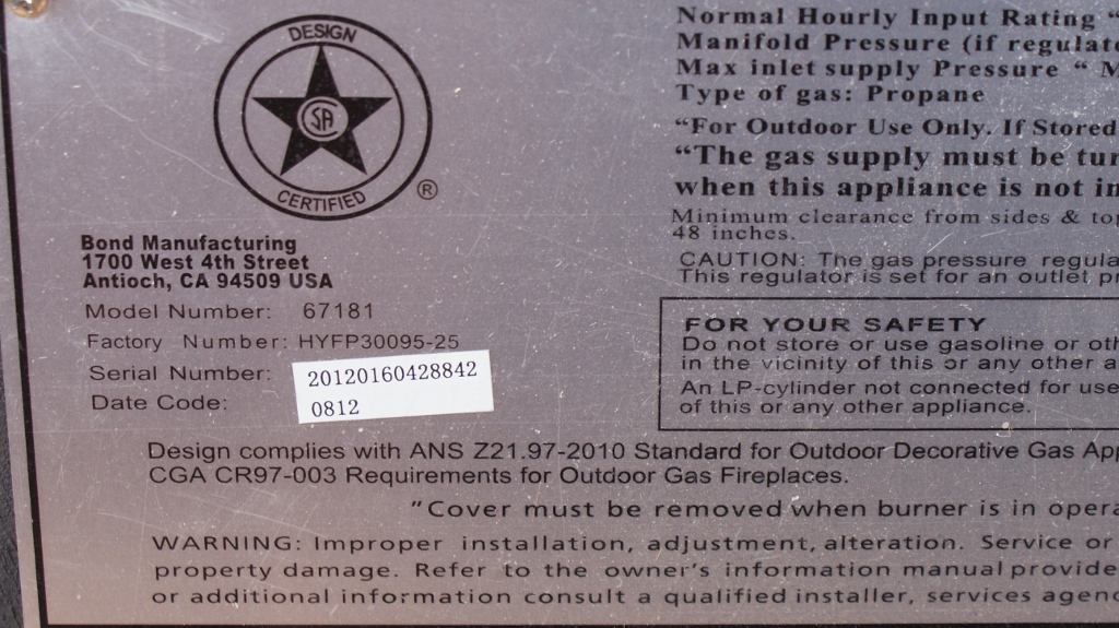 Ceramic Composite Gas Fire Pit