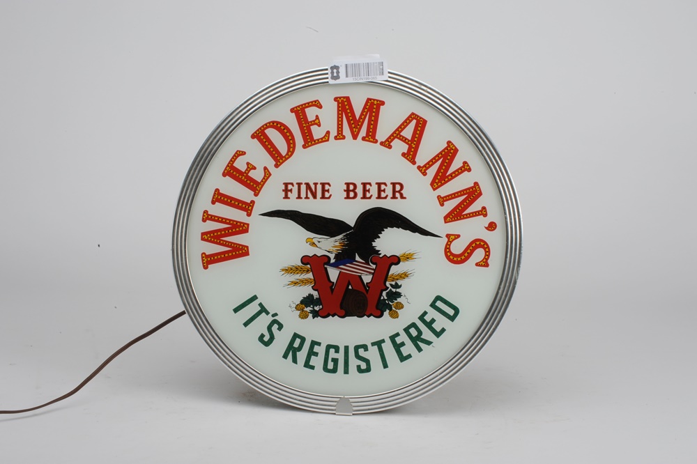 Vintage Illuminated Weidemann Beer Sign