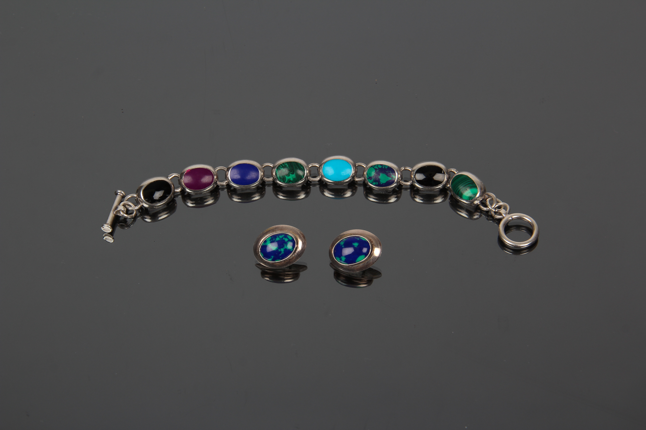 Sterling Silver Bracelet and Earrings