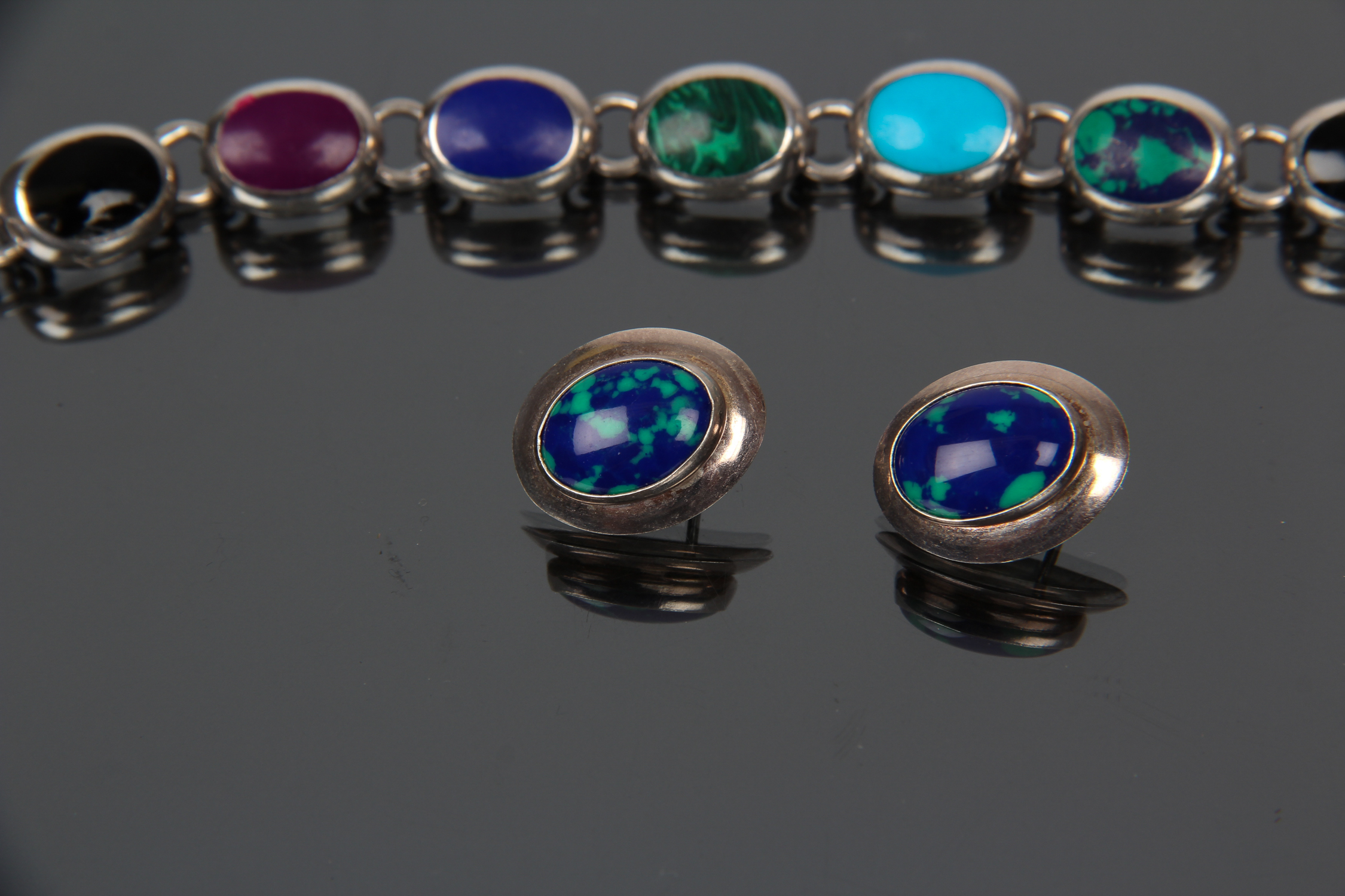 Sterling Silver Bracelet and Earrings