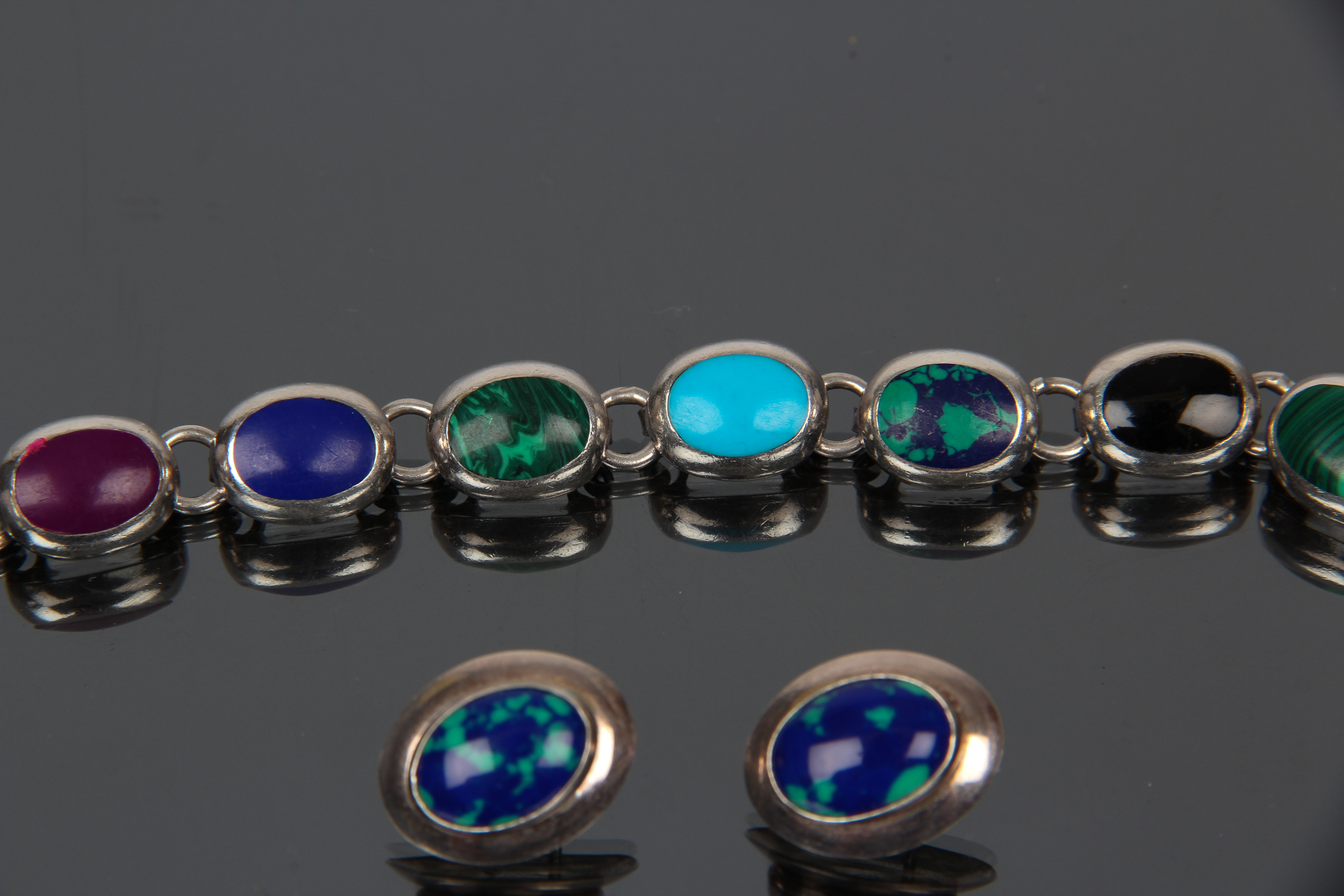 Sterling Silver Bracelet and Earrings