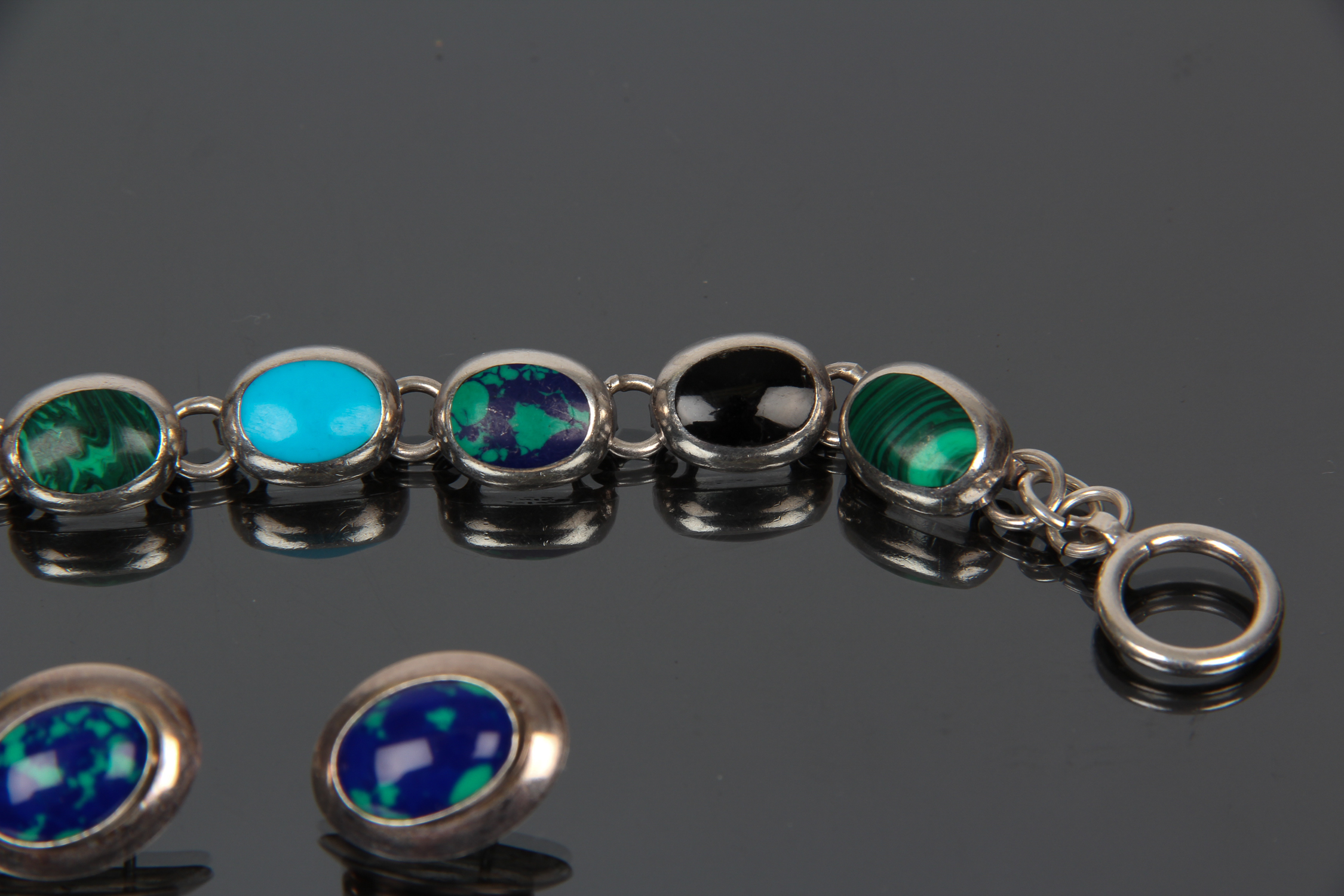 Sterling Silver Bracelet and Earrings