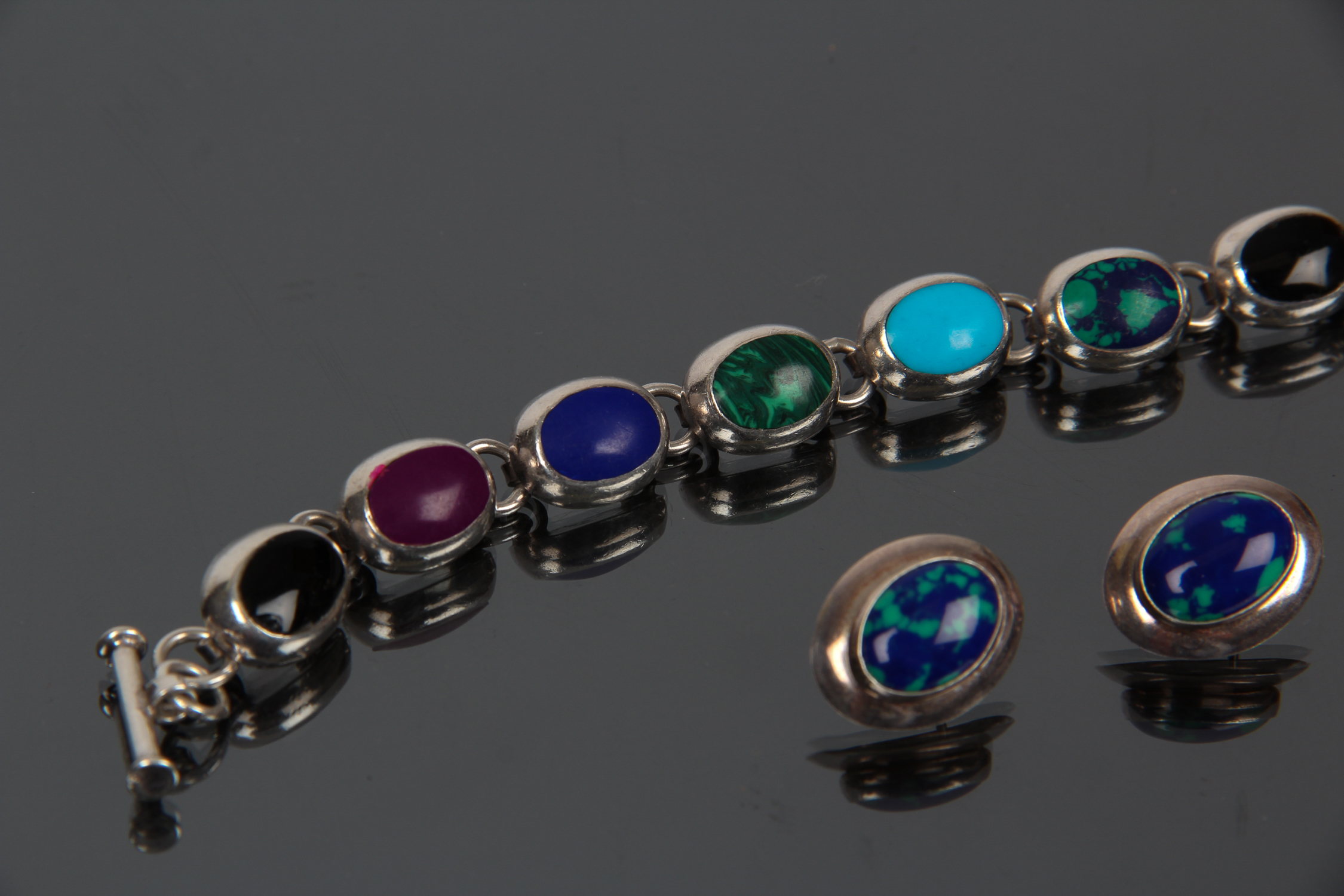 Sterling Silver Bracelet and Earrings