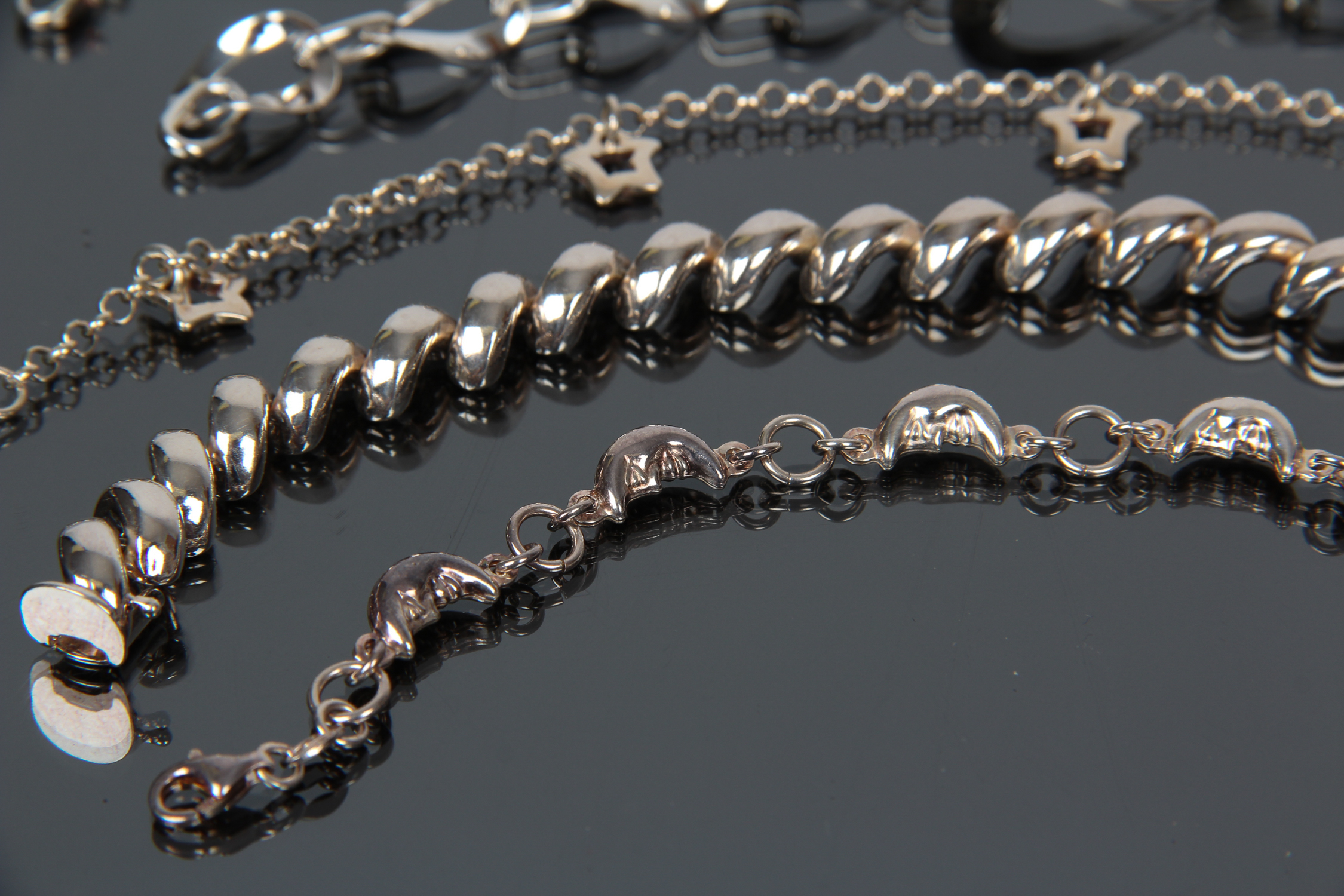 Collection of Sterling Silver Bracelets