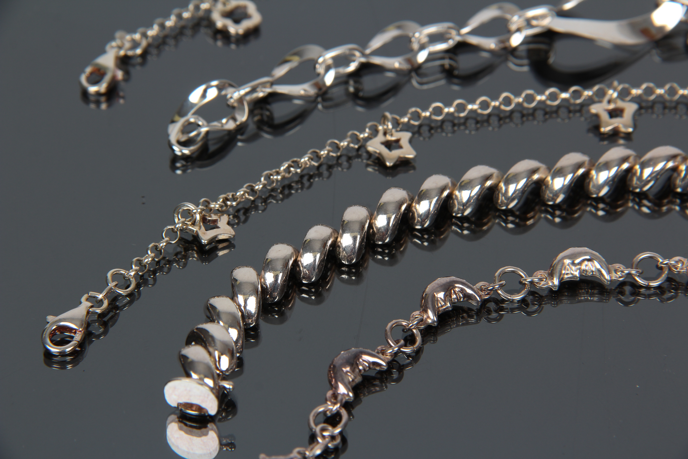 Collection of Sterling Silver Bracelets