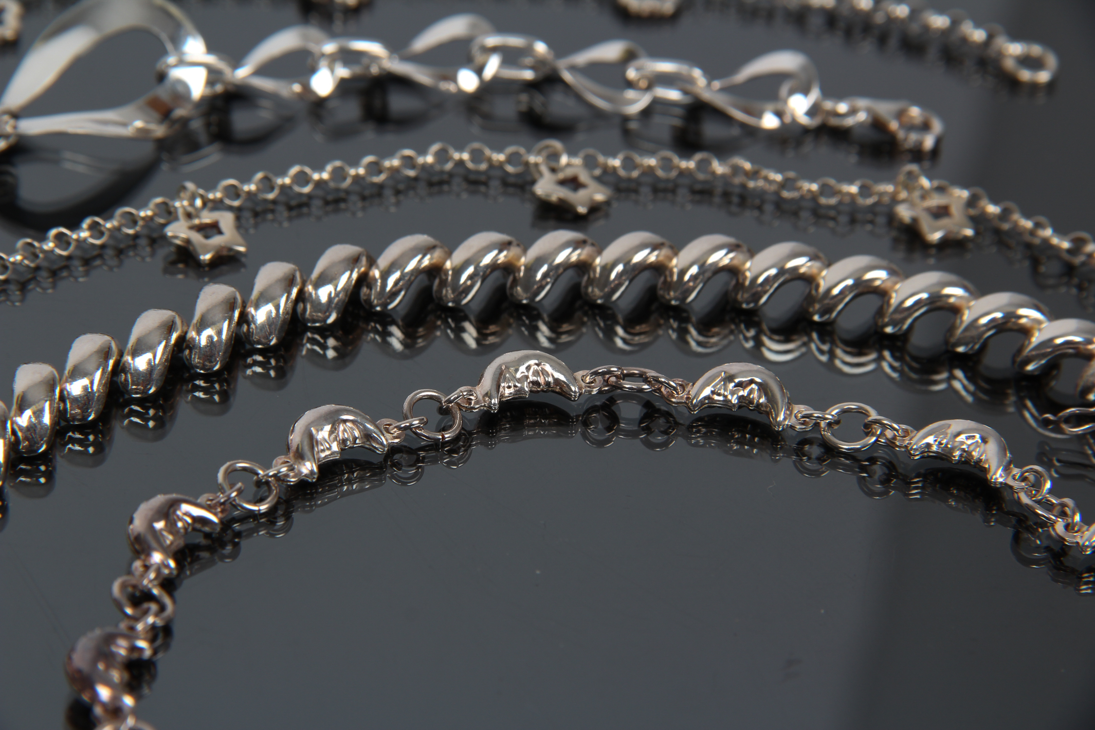 Collection of Sterling Silver Bracelets