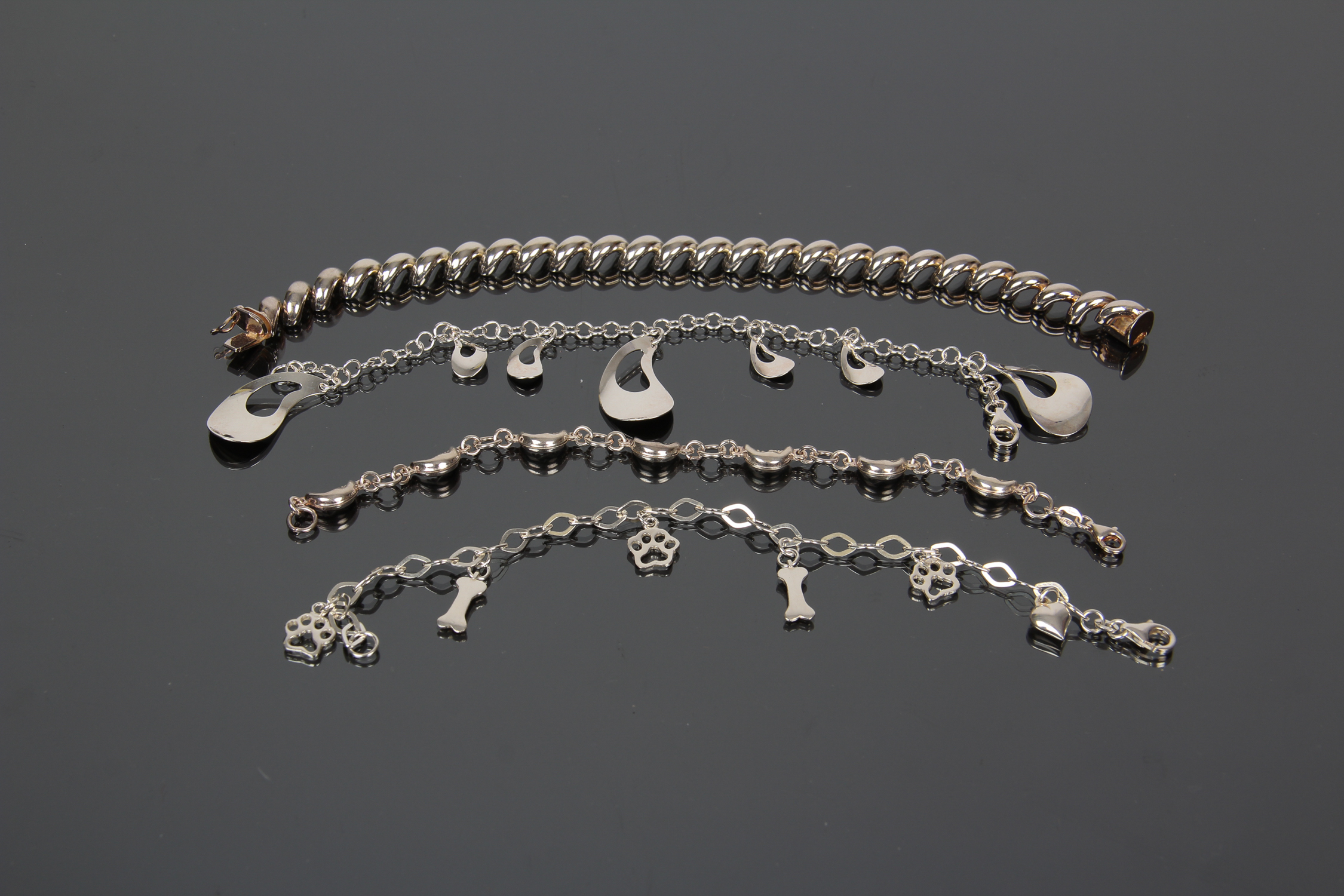 Assortment of Sterling Silver Bracelets