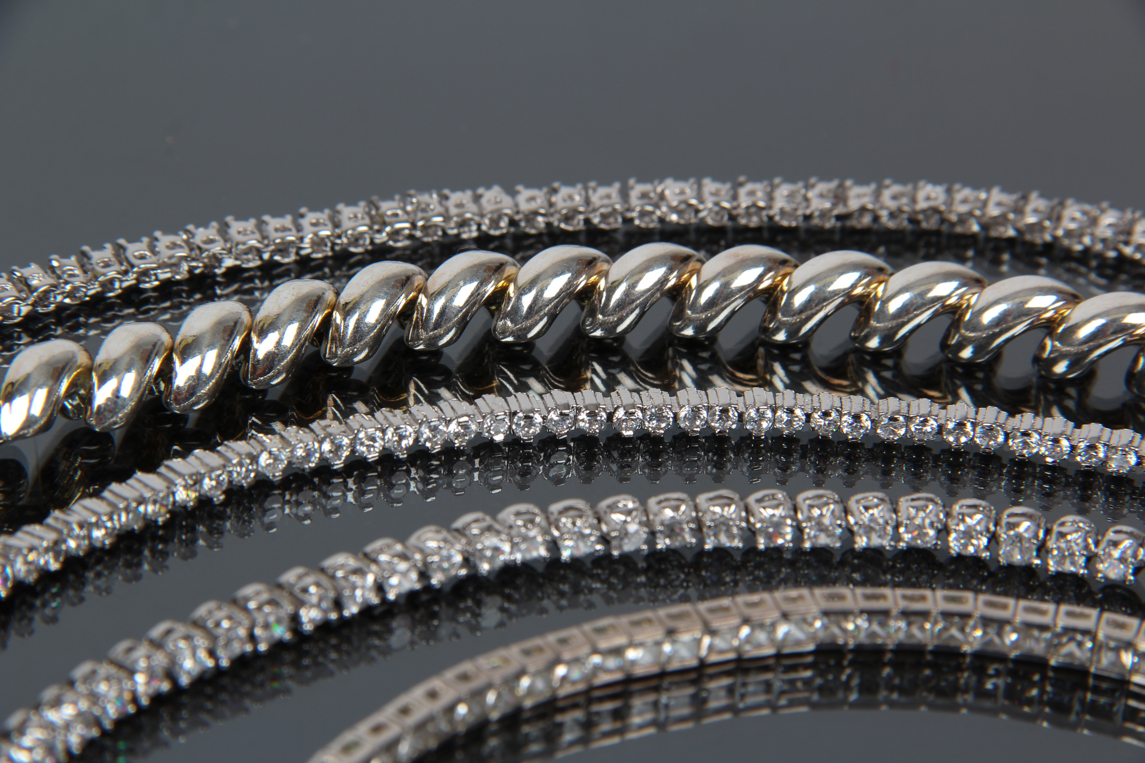 Assortment of Sterling Silver Bracelets