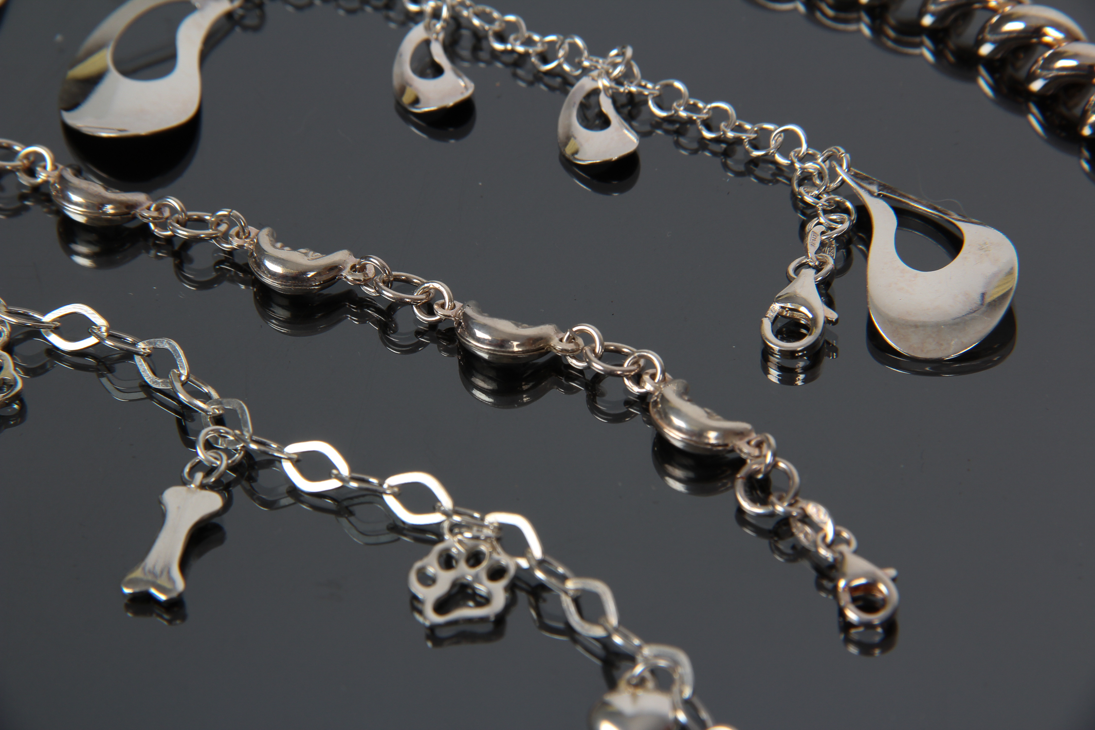 Assortment of Sterling Silver Bracelets