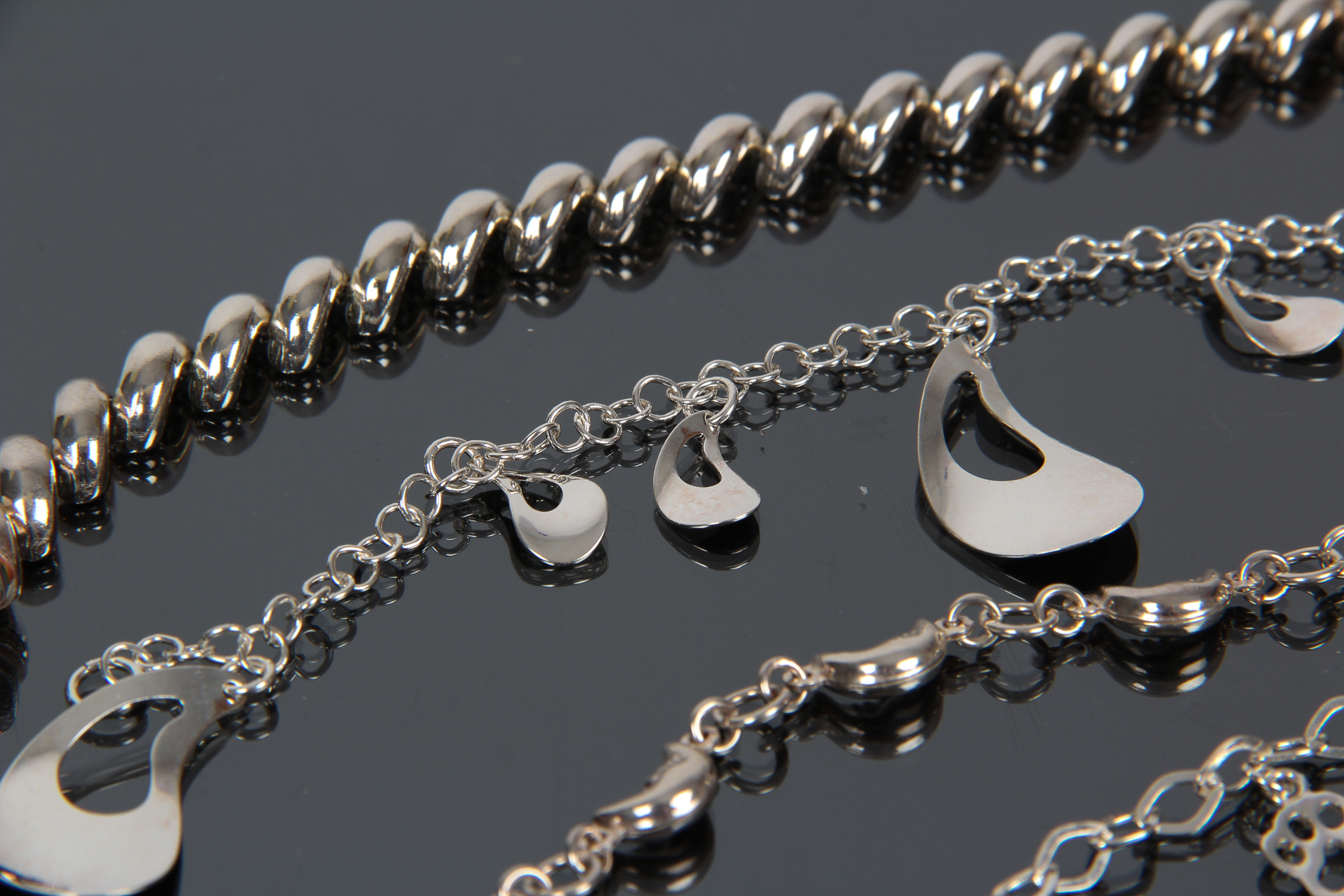 Assortment of Sterling Silver Bracelets