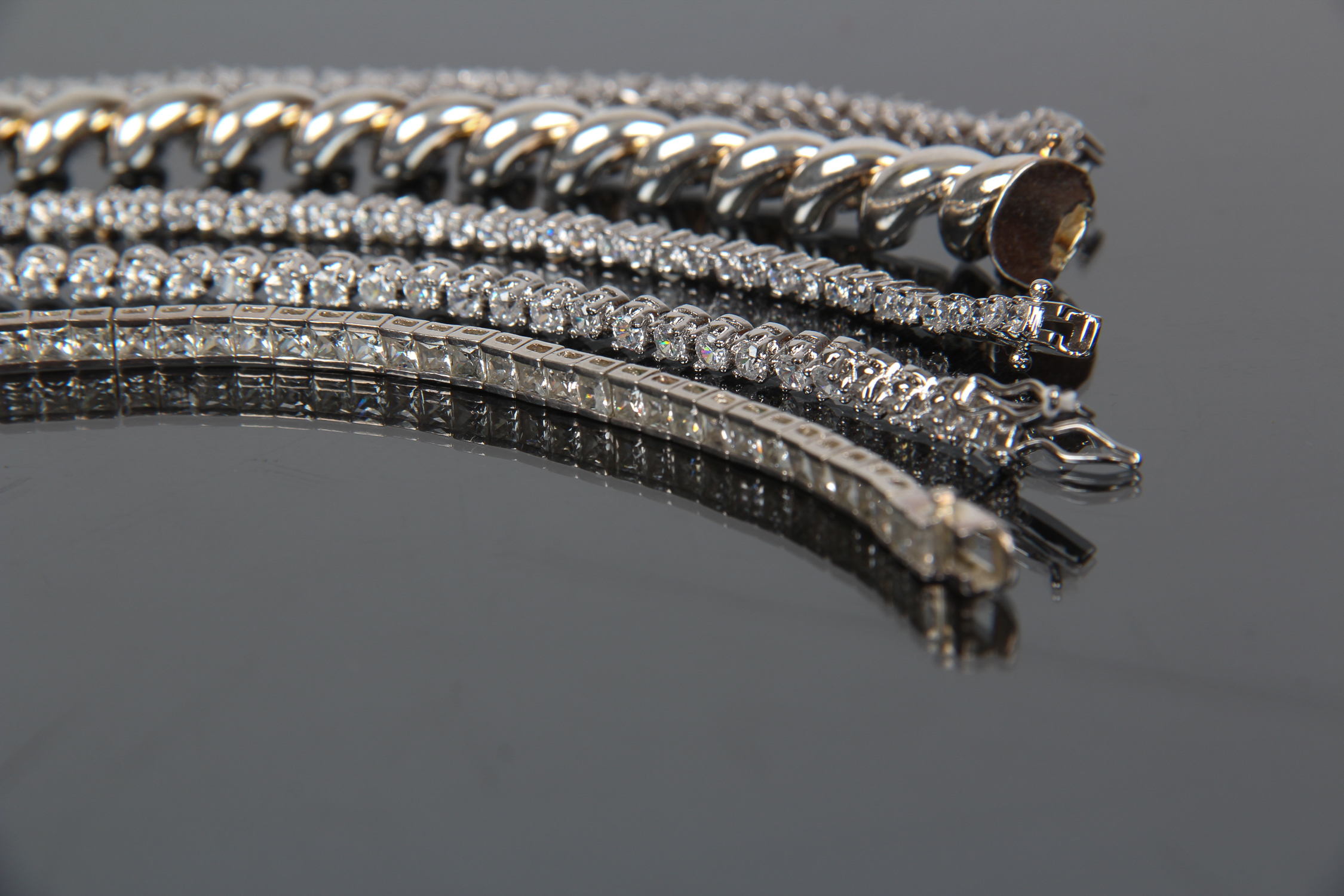 Assortment of Sterling Silver Bracelets