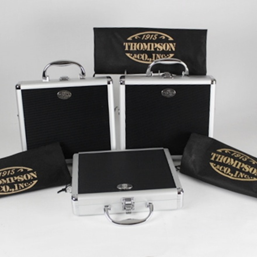 Three Thomson & Co Aluminum Cigar Travel Cases/Humidors