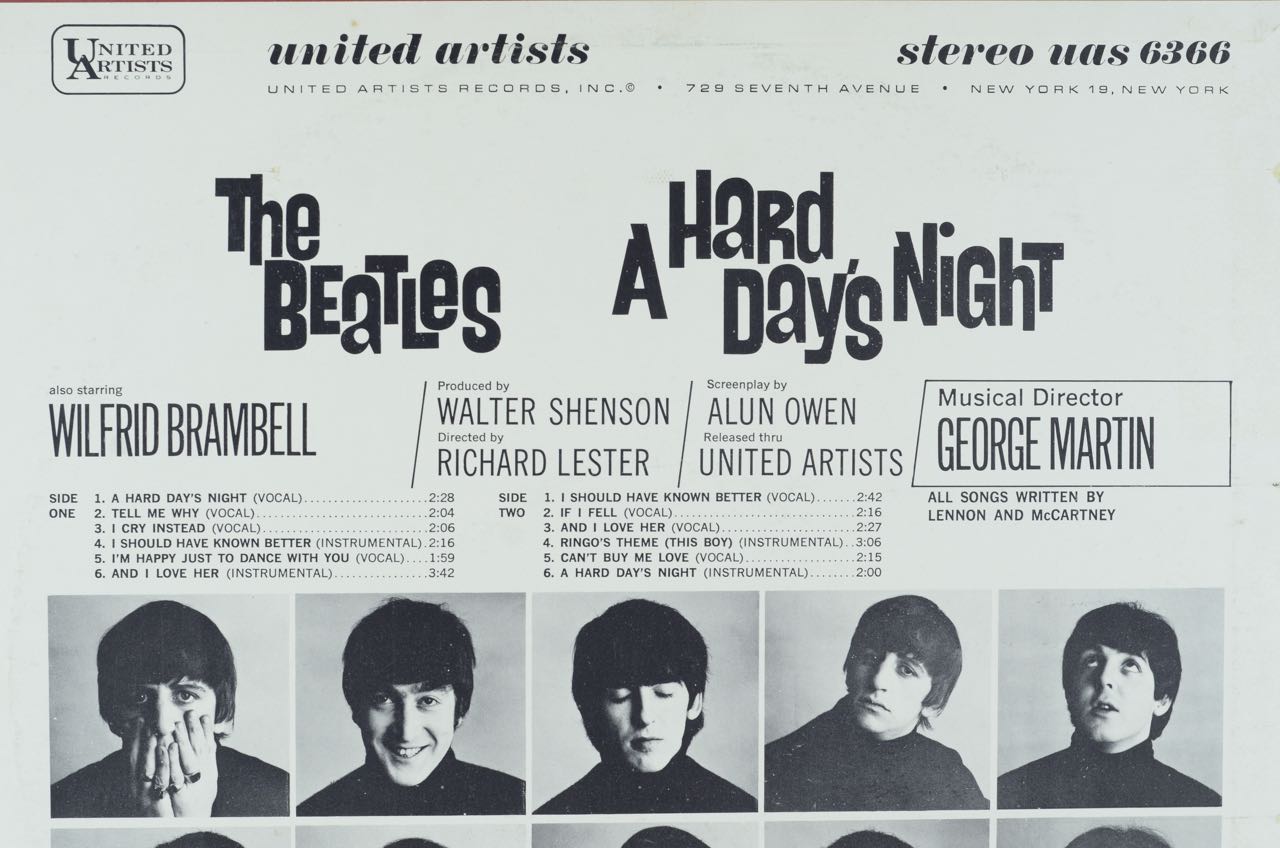 Original Beatles LP "A Hard Day's Night" Soundtrack