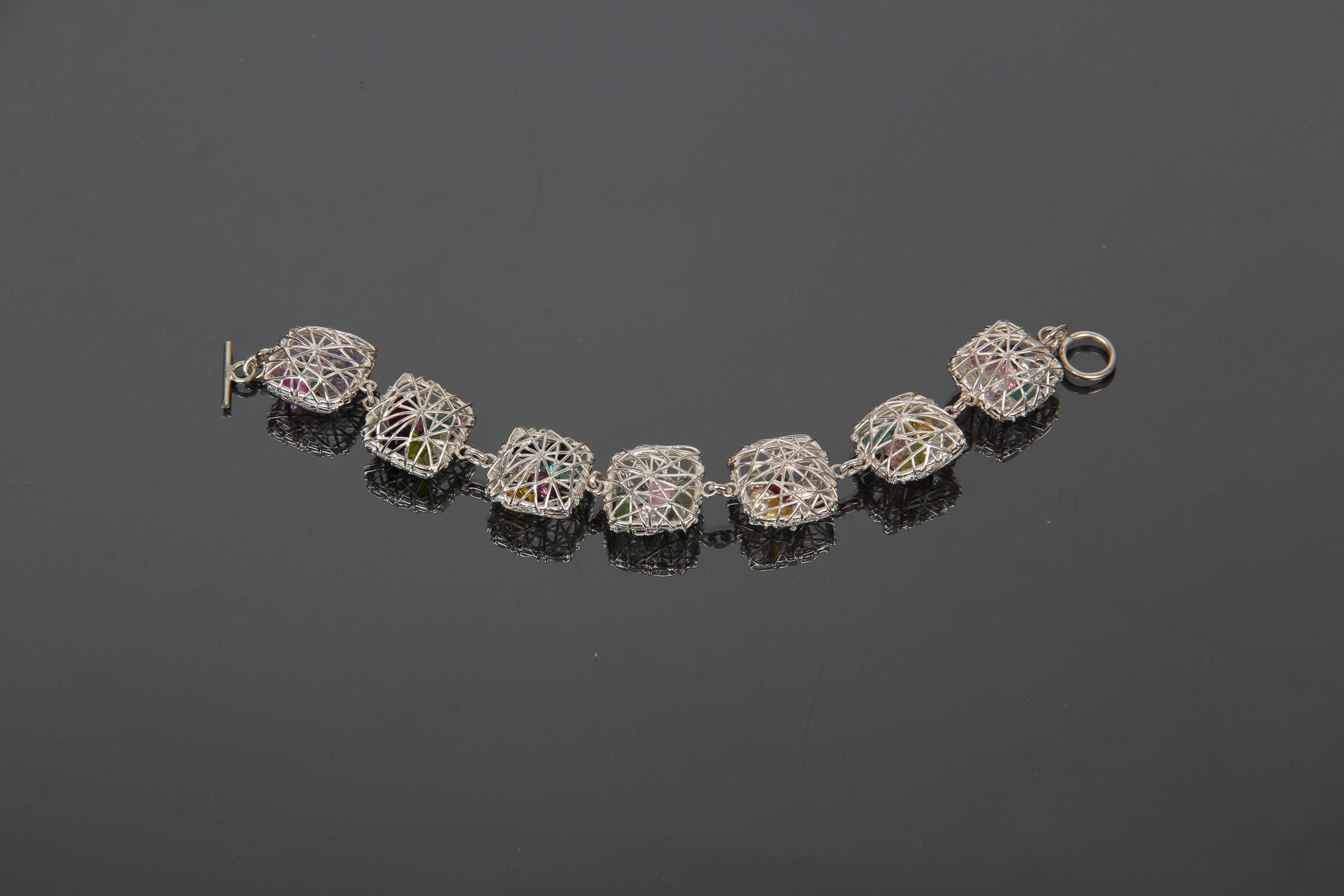 Sterling Silver Cage Bracelet