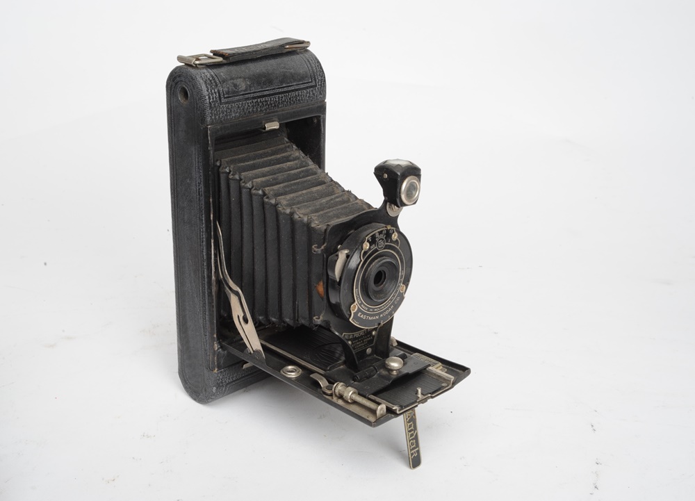 Four Vintage Folding Bed Cameras By Kodak & Ansco