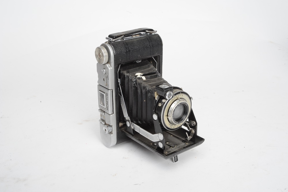 Four Vintage Folding Bed Cameras By Kodak & Ansco