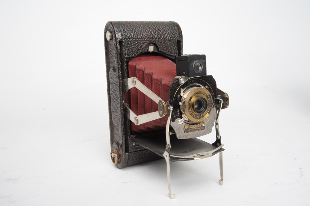 Four Vintage Folding Bed Cameras By Kodak & Ansco