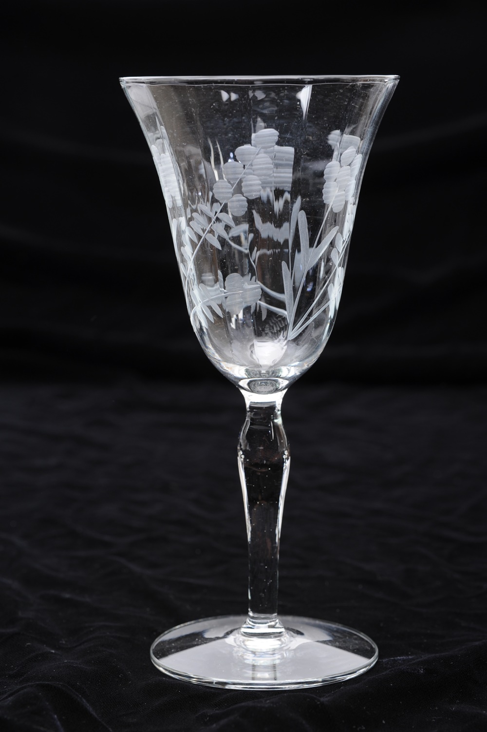 Vintage Etched Glassware & Libbey "Silver Foliage" Glassware