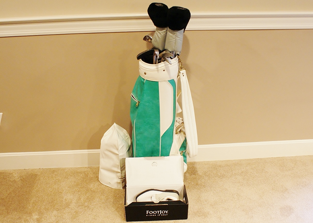 Ladies Vintage Golf Clubs and Golf Shoes