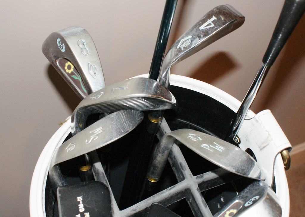 Ladies Vintage Golf Clubs and Golf Shoes