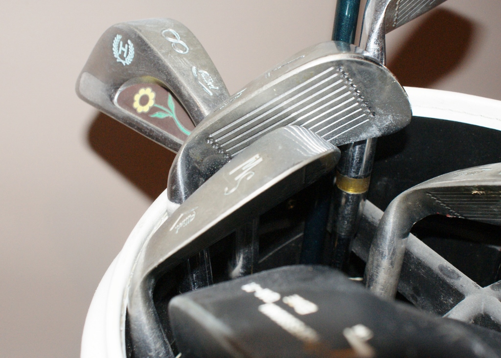 Ladies Vintage Golf Clubs and Golf Shoes