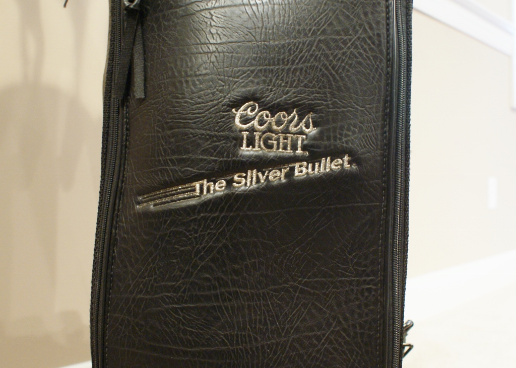 Coors Light Golf Bag With Clubs