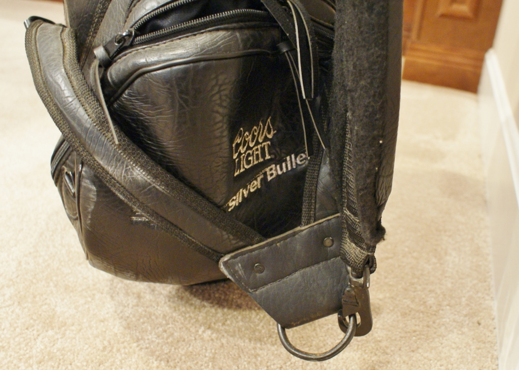 Coors Light Golf Bag With Clubs