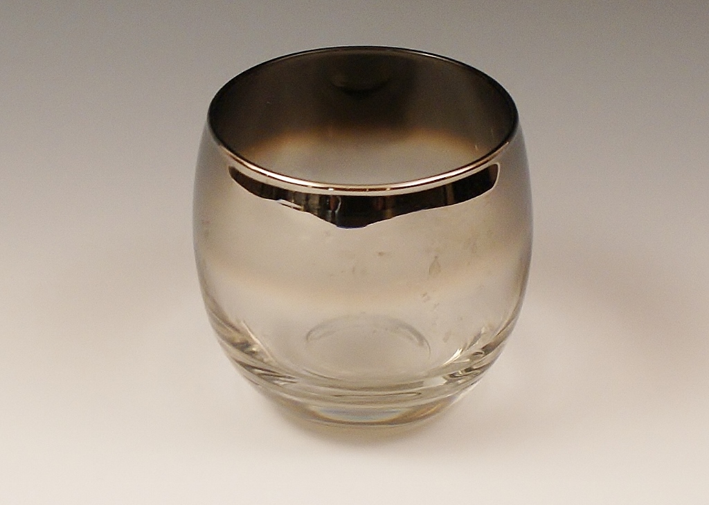 Set of Eight Silver Fade Rocks Glasses