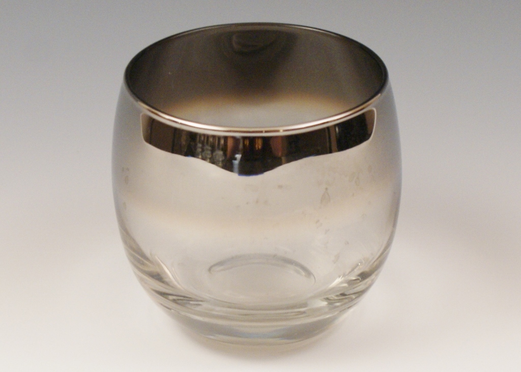 Set of Eight Silver Fade Rocks Glasses