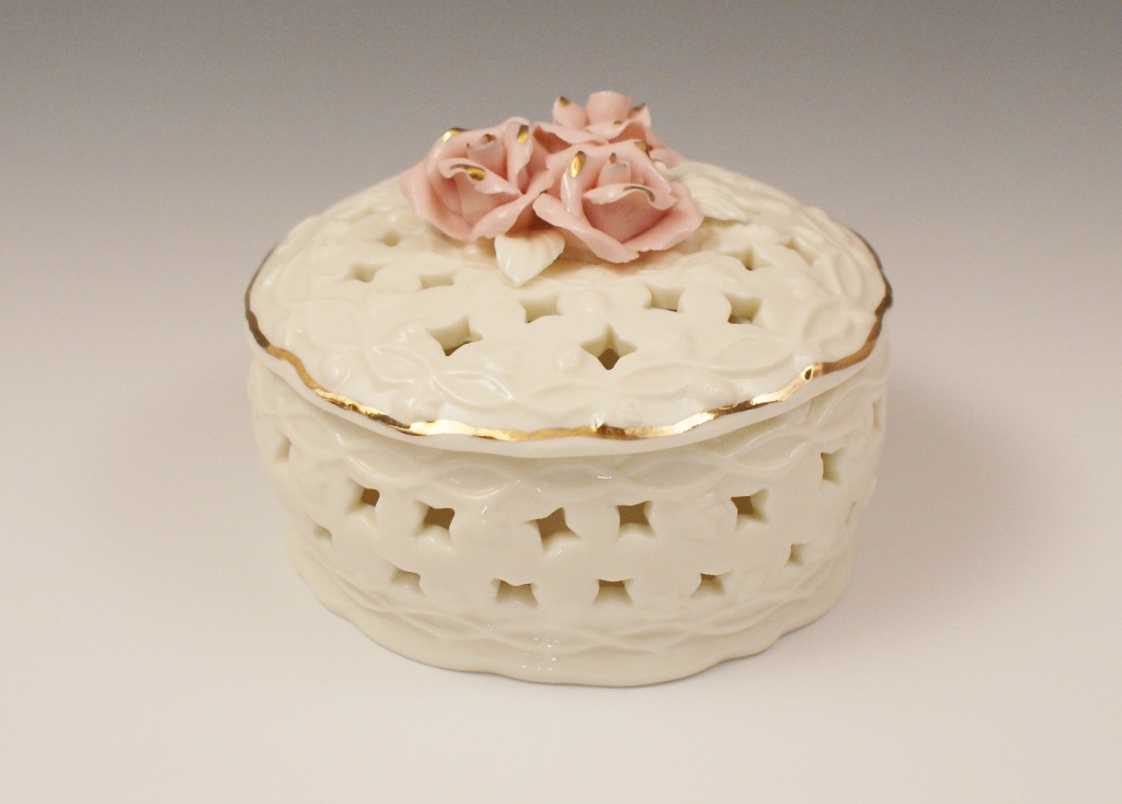 Rose Pattern Pottery Decor Grouping