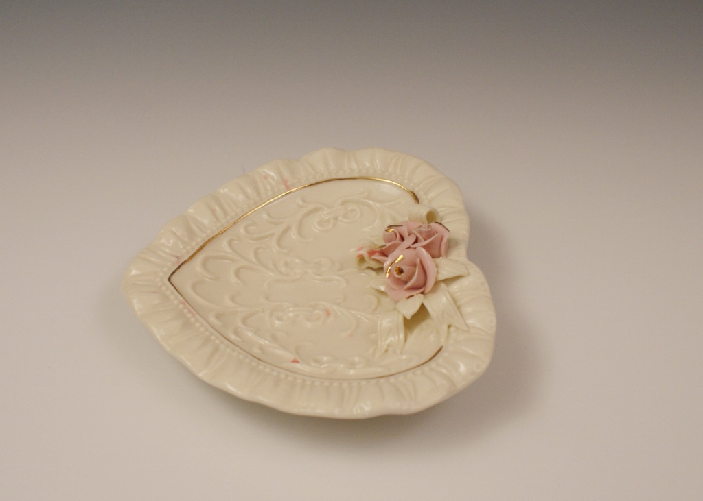 Rose Pattern Pottery Decor Grouping