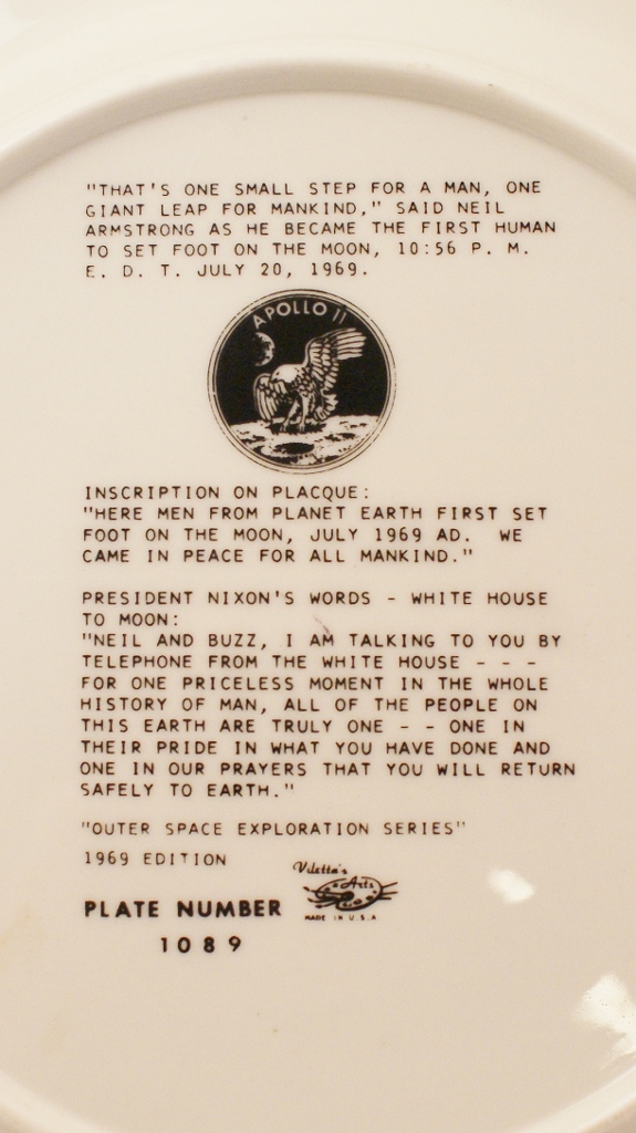 Apollo 2 Moon Landing Commemorative Plate