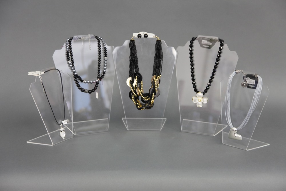 Jewelry Tower With Reds and Blacks