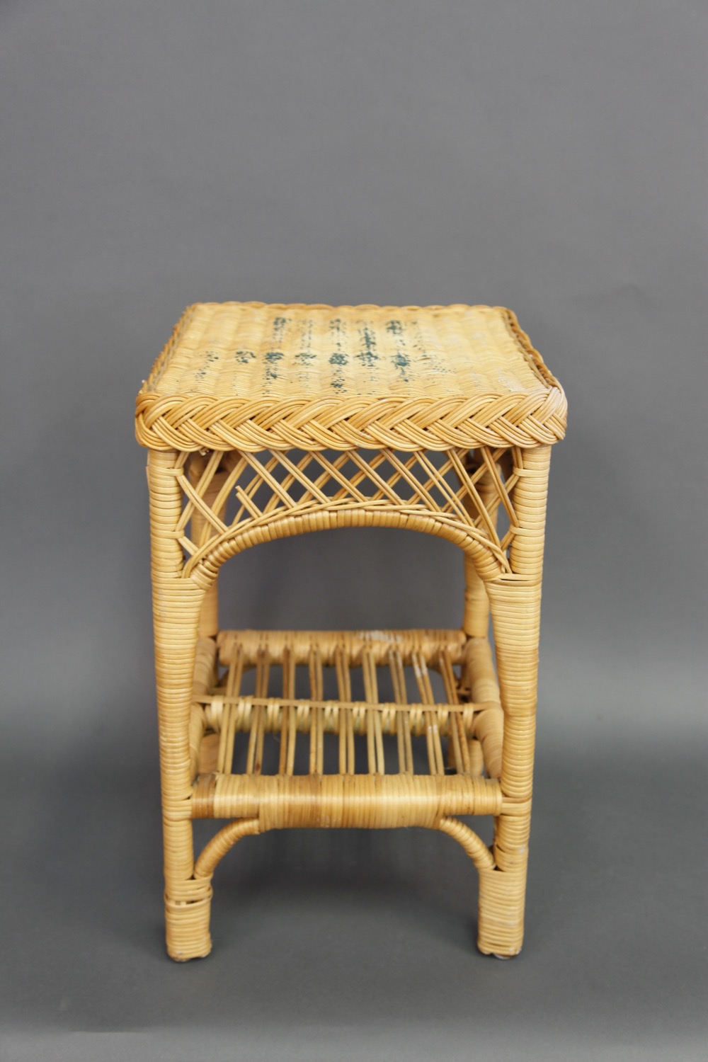 Metal Towel Rack and Wicker Stand