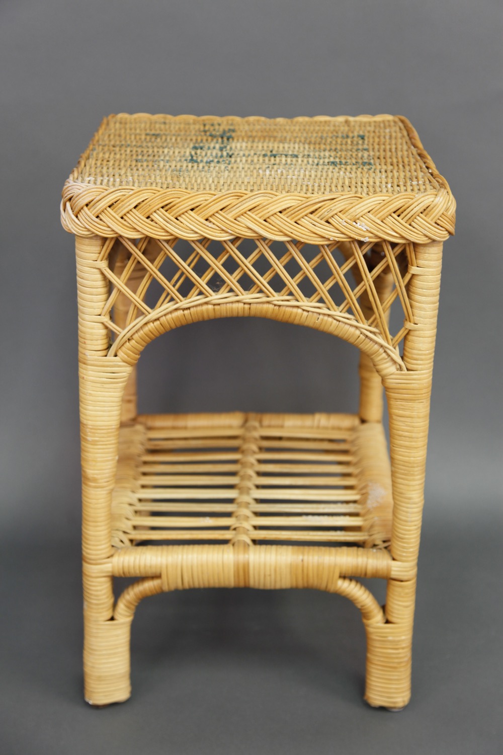 Metal Towel Rack and Wicker Stand