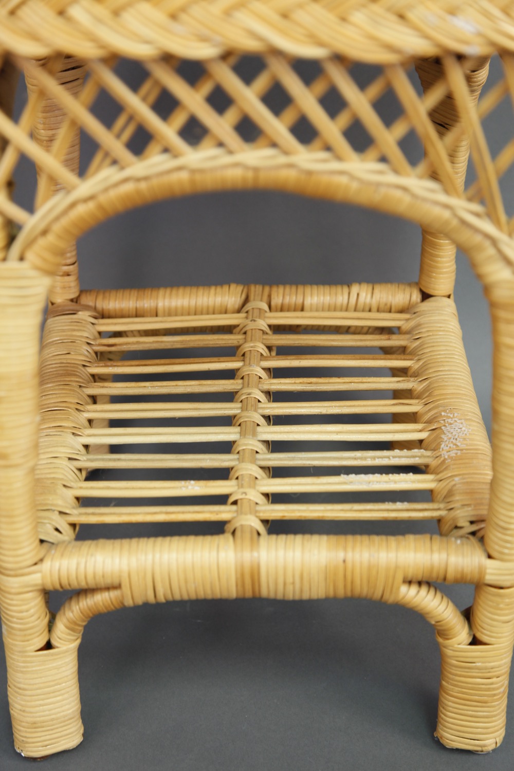 Metal Towel Rack and Wicker Stand