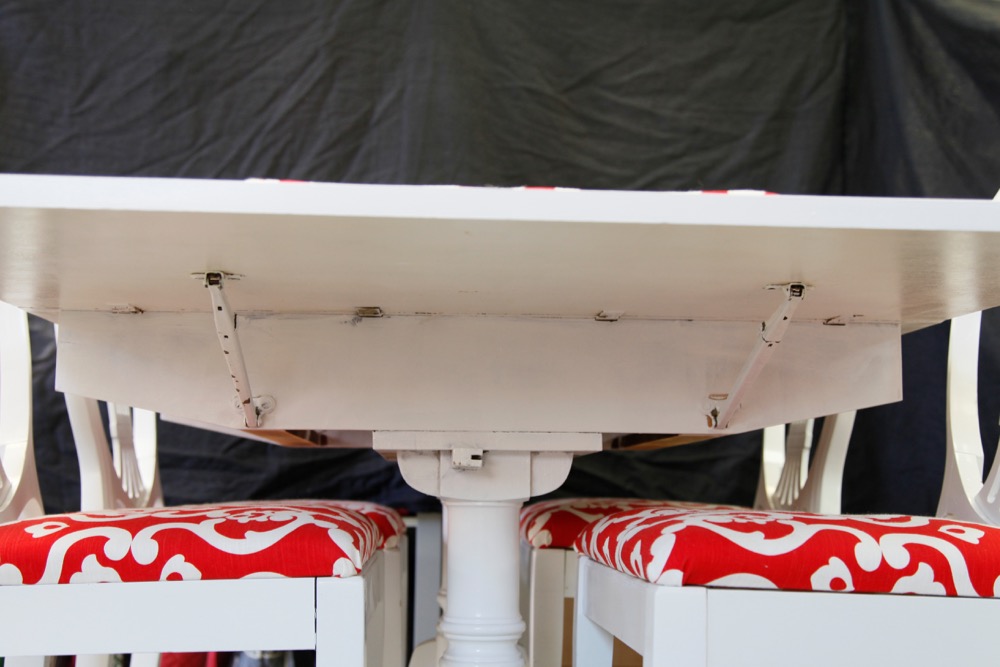 Painted Duncan Phyfe Table and Chair Set