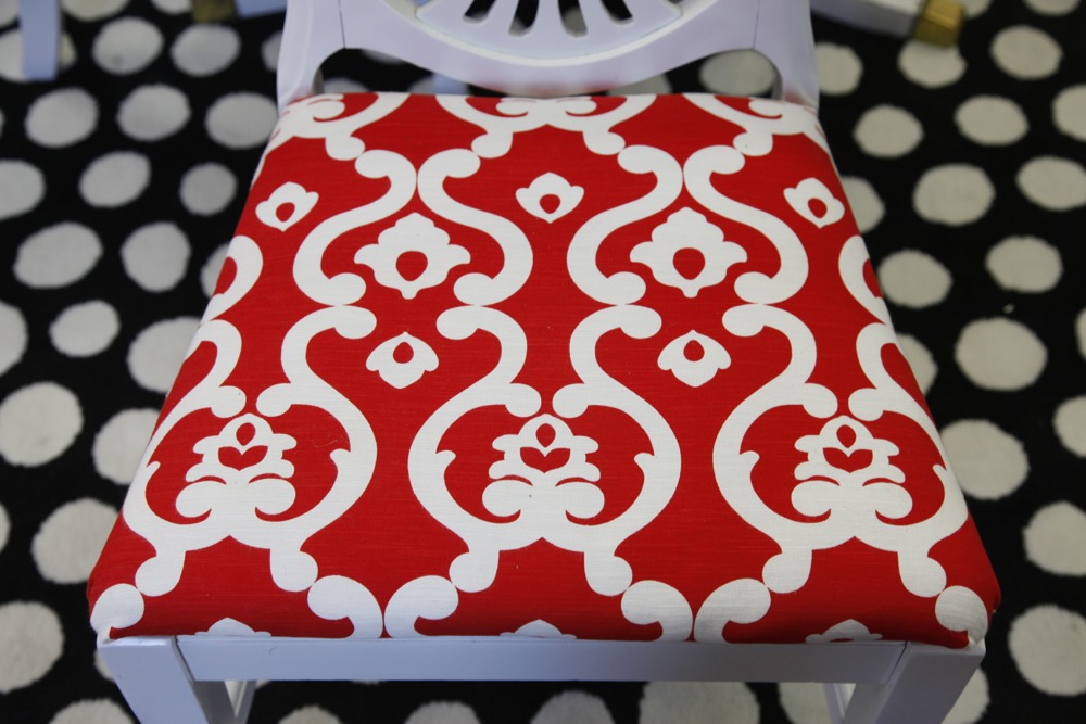 Painted Duncan Phyfe Table and Chair Set