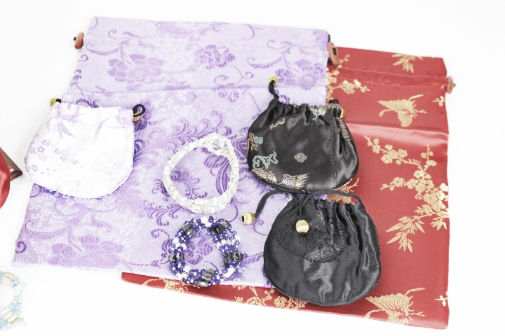 Oak Jewelry Chest, Eight Magnetic Necklaces and Jewelry Storage