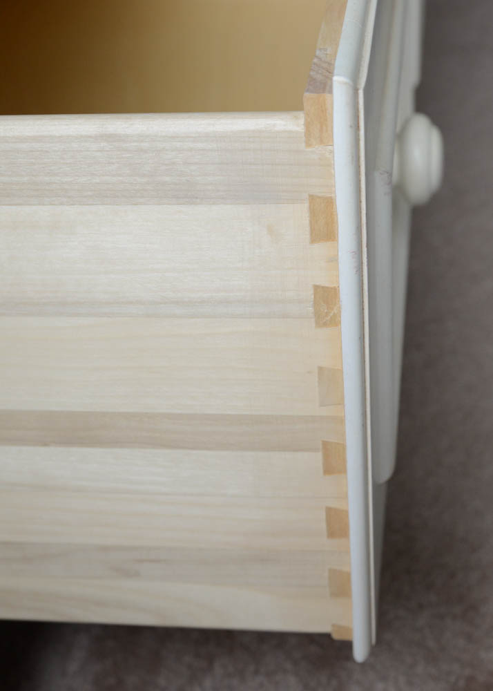 Ethan Allen Antique White Paneled Wardrobe