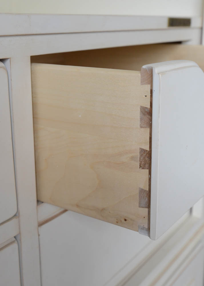 Ethan Allen Antique White Paneled Wardrobe