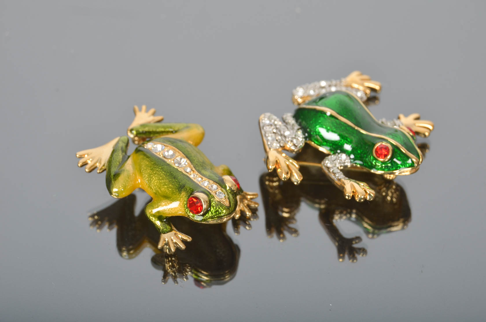 Collection of Vintage Frog Brooches