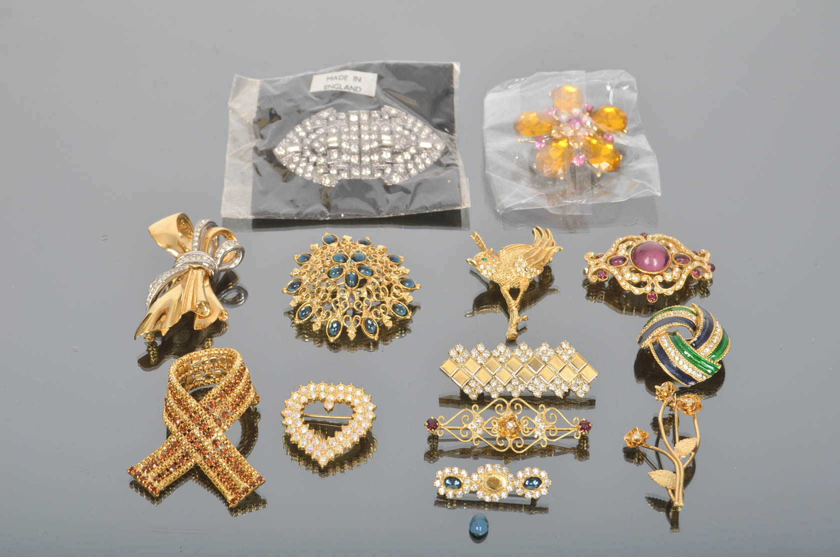 Assortment of Vintage Decorative Brooches