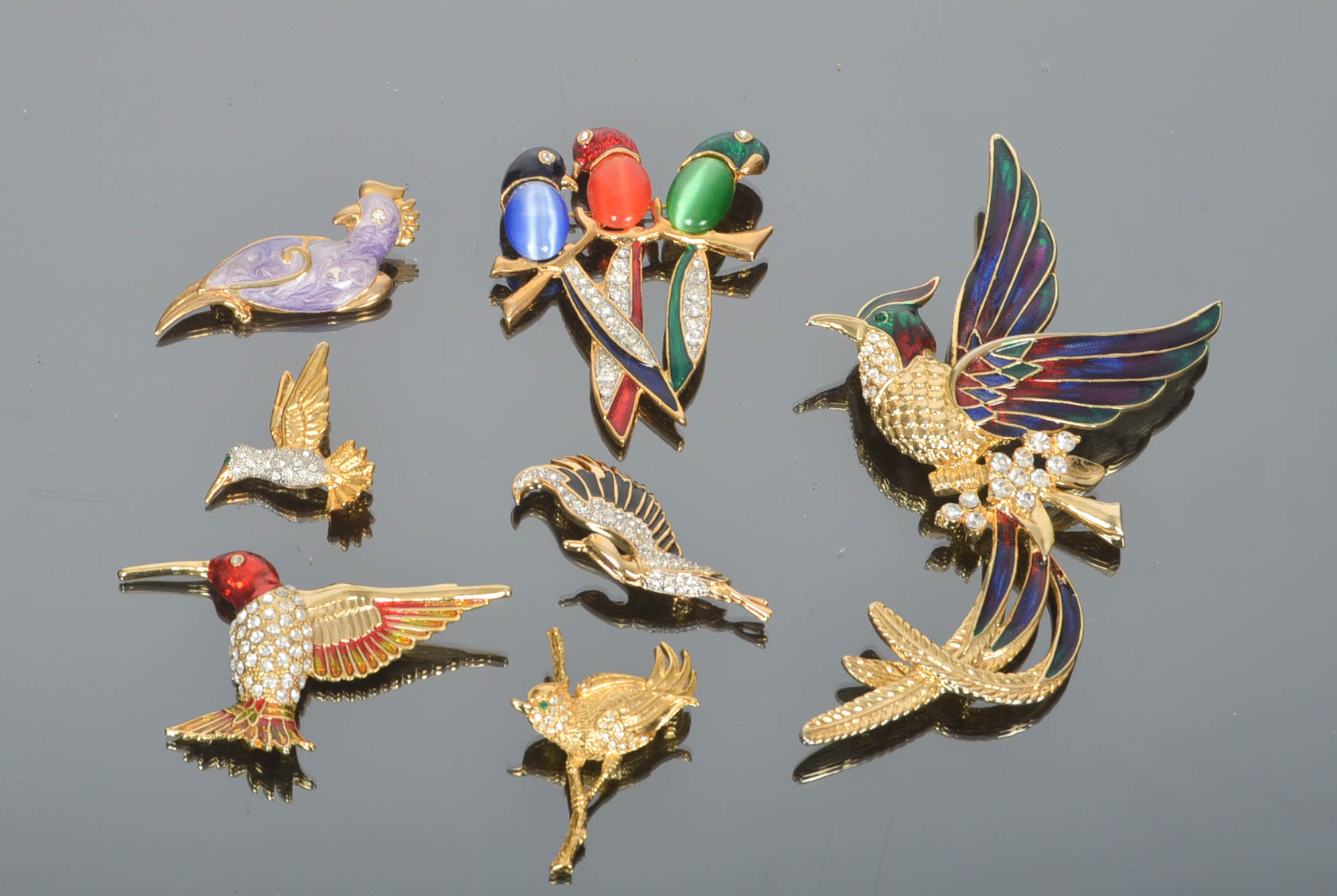 Collection of Assorted Vintage Bird Brooches