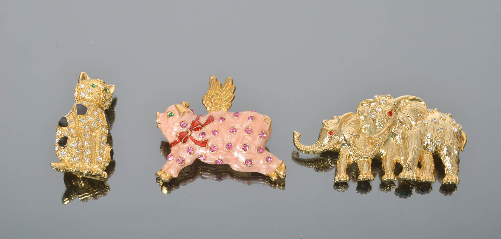 Assortment of Various Vintage Animal Brooches