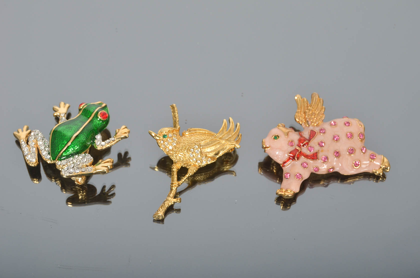 Assortment of Various Vintage Animal Brooches