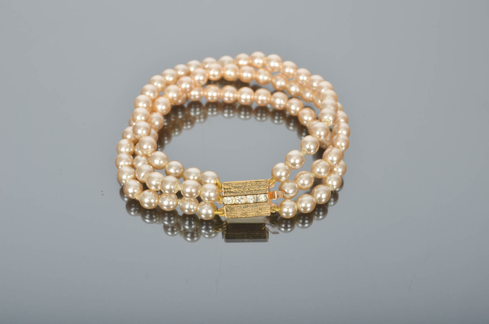 Wedding Set of Vintage Faux Pearl Bracelets