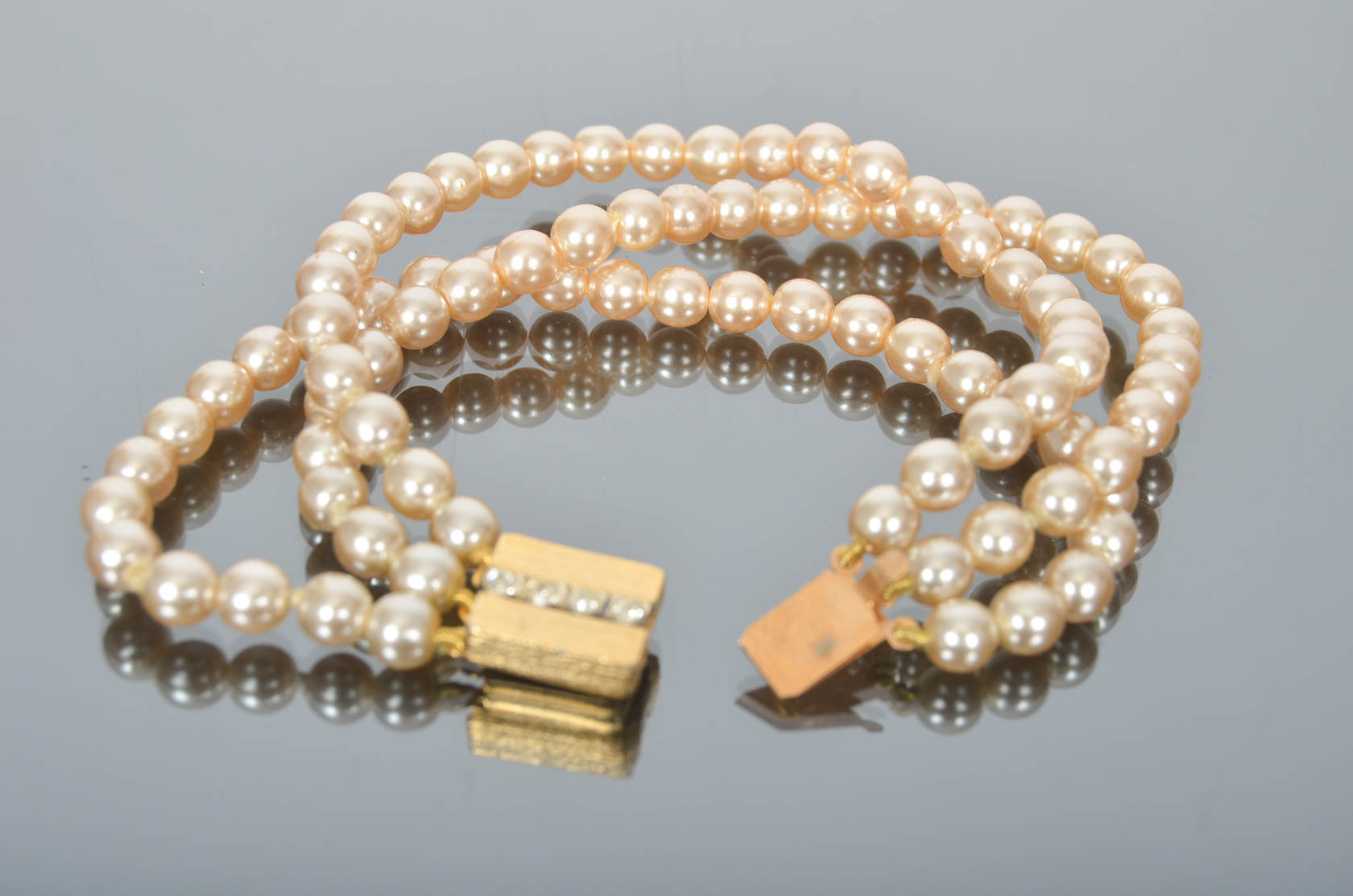 Wedding Set of Vintage Faux Pearl Bracelets