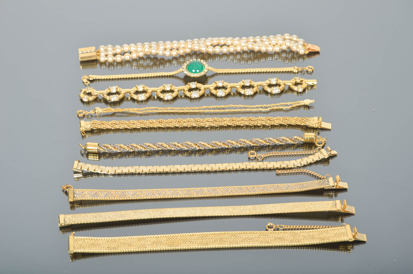 Assortment of Vintage Costume Bracelets